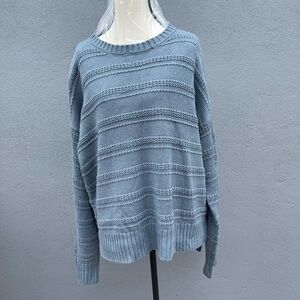 cupcakes & cashmere Textured Gray Sweater